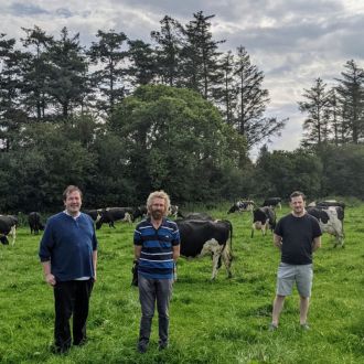 Will Fitzgerald, John Flemming & John O Leary visiting Muckross Creamery